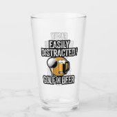 Gemakkelijk verstoord door Golf en Beer Glas (Voorkant)