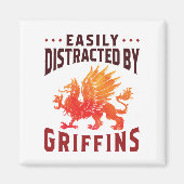 Gemakkelijk verstoord door Griffins Cool Fantasy L Magneet (Voorkant)