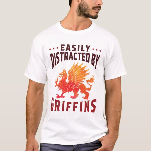 Gemakkelijk verstoord door Griffins Cool Fantasy L T-shirt (Voorkant)