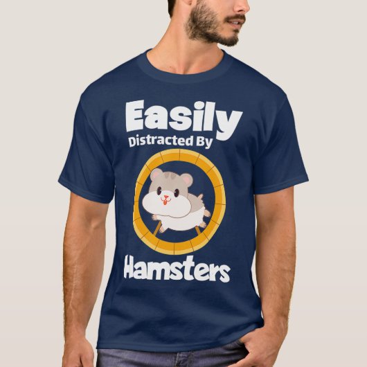 Gemakkelijk verstoord door Hamsters Gift Hamster T-shirt (Voorkant)