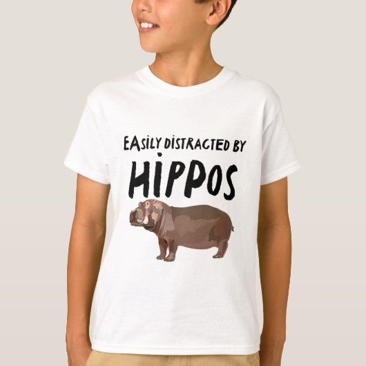 Gemakkelijk verstoord door Hippos T-shirt (Voorkant)