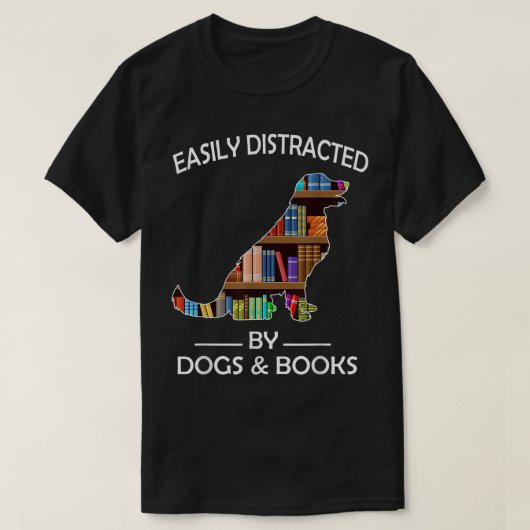 Gemakkelijk verstoord door Honden & Boeken Funny G T-shirt (Design voorkant)