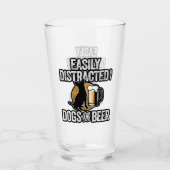 Gemakkelijk verstoord door Honden en Beer Glass Glas (Voorkant)