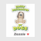 Gemakkelijk verstoord door honden sticker (Vel)