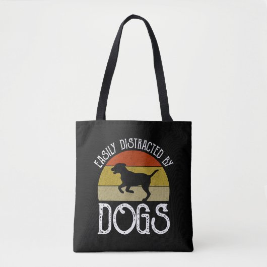 Gemakkelijk verstoord door honden tote bag (Voorkant)