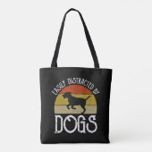 Gemakkelijk verstoord door honden tote bag (Achterkant)