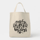 Gemakkelijk verstoord door honden tote bag (Achterkant)