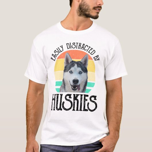 Gemakkelijk verstoord door Huskies T-shirt (Voorkant)