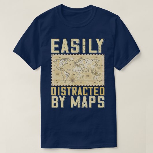 Gemakkelijk verstoord door kaartjes grappige geogr t-shirt (Design voorkant)