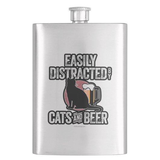 Gemakkelijk verstoord door katten en bier flacon (Voorkant)