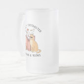 Gemakkelijk verstoord door katten en boeken matglas bierpul (Voorkant links)