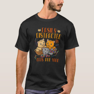 Gemakkelijk verstoord door katten en gehaakte haks t-shirt
