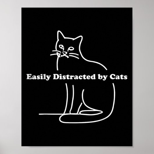 Gemakkelijk verstoord door katten poster (Voorkant)