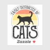 Gemakkelijk verstoord door katten sticker (Vel)