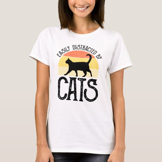 Gemakkelijk verstoord door katten t-shirt (Voorkant)