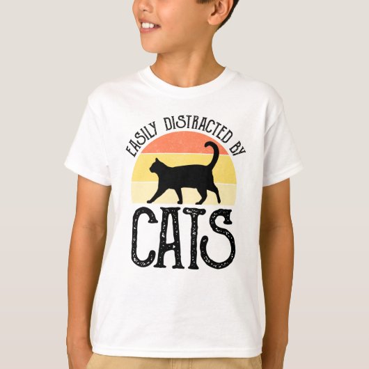 Gemakkelijk verstoord door katten t-shirt (Voorkant)