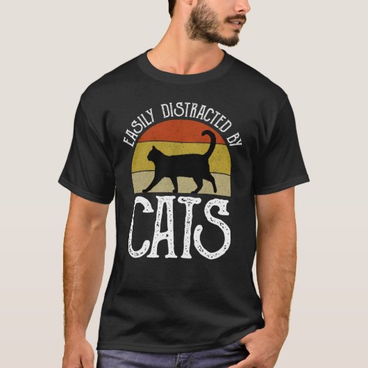 Gemakkelijk verstoord door katten t-shirt (Voorkant)