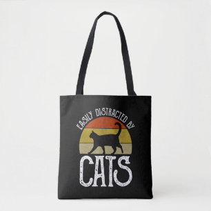 Gemakkelijk verstoord door katten tote bag