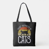 Gemakkelijk verstoord door katten tote bag (Achterkant)