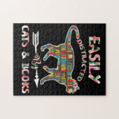 Gemakkelijk verstoord door kattenboeken legpuzzel (Horizontaal)