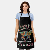 Gemakkelijk verstoord door kattenboeken schort (Gedragen)