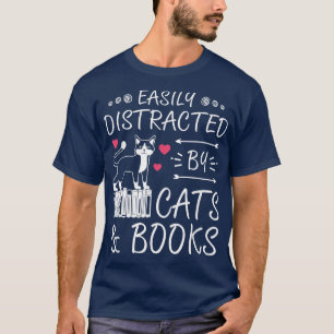 Gemakkelijk verstoord door kattenboeken Vrouwen T- T-shirt