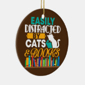 Gemakkelijk verstoord door kratten en boeken grapp keramisch ornament (Rechts)