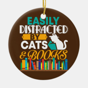 Gemakkelijk verstoord door kratten en boeken grapp keramisch ornament