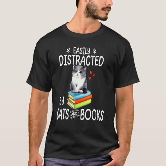 Gemakkelijk verstoord door kratten en boeken t-shirt (Voorkant)