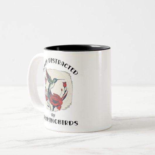 Gemakkelijk verstoord door levende vogels - vogelo tweekleurige koffiemok (Voorkant links)