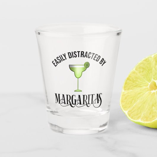 Gemakkelijk verstoord door Margaritas Shot Glas (Voorkant)