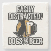 Gemakkelijk verstoord door Onderzetter van honden  (Voorkant)