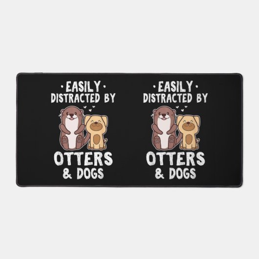 Gemakkelijk verstoord door otters en honden Funny Bureaumat (Voorkant)