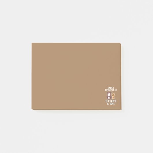 Gemakkelijk verstoord door otters en honden Funny Post-it® Notes (Voorkant)