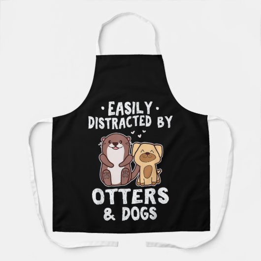 Gemakkelijk verstoord door otters en honden Funny Schort (Voorkant)