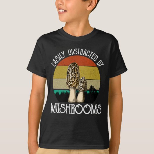 Gemakkelijk verstoord door paddenstoelen (morel) t-shirt (Voorkant)