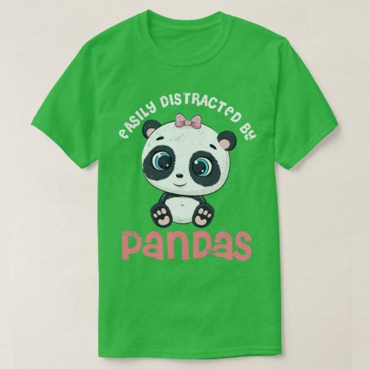 Gemakkelijk verstoord door Pandas Cute Panda T-shirt (Design voorkant)