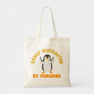 Gemakkelijk verstoord door pinguïns tote bag