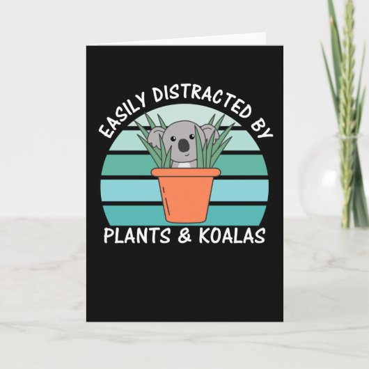 Gemakkelijk verstoord door Planten en Koalas-Plant Kaart (Voorkant)