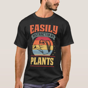 Gemakkelijk verstoord door Planten Retro waterin T-shirt
