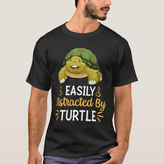 Gemakkelijk verstoord door schildpad t-shirt (Voorkant)