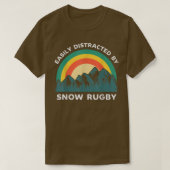 Gemakkelijk verstoord door sneeuwrondsport t-shirt (Design voorkant)