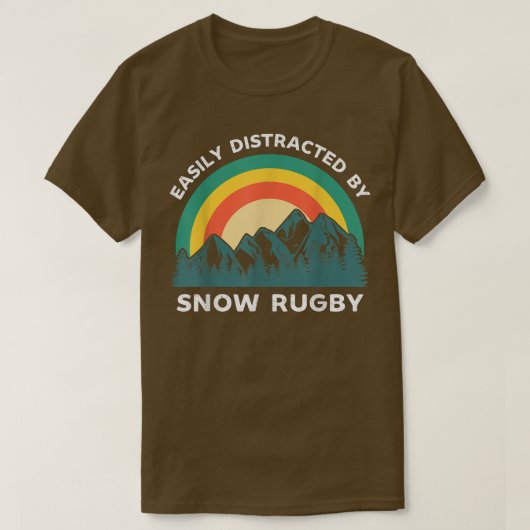 Gemakkelijk verstoord door sneeuwrondsport t-shirt (Design voorkant)