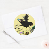 Gemakkelijk verstoord door Sparklies Raven Ronde Sticker (Envelop)