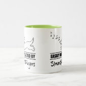 Gemakkelijk verstoord door stoepelaars tweekleurige koffiemok (Center)