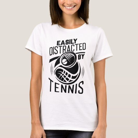 Gemakkelijk verstoord door tenis t-shirt (Voorkant)