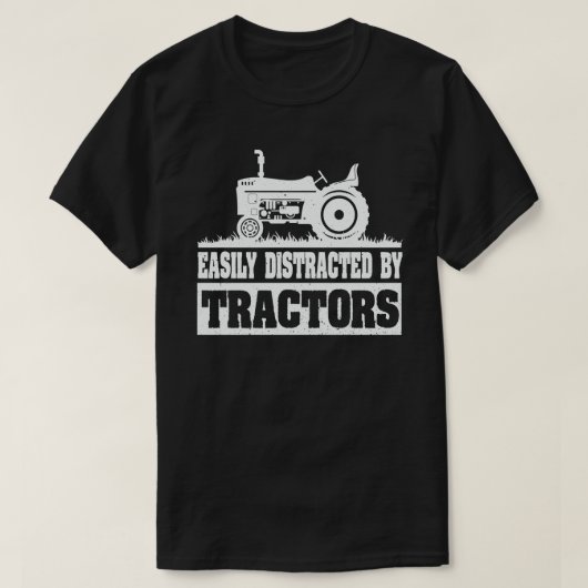 Gemakkelijk verstoord door tractoren Funny Farmer T-shirt (Design voorkant)