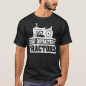 Gemakkelijk verstoord door tractoren Funny Farmer T-shirt (Voorkant)