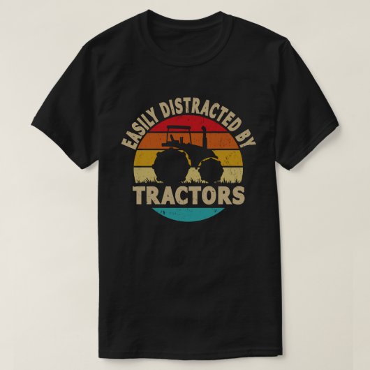 Gemakkelijk verstoord door tractoren Funny Farmer T-shirt (Design voorkant)