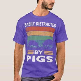 Gemakkelijk verstoord door varkensnevelig Boerderi T-shirt